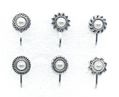 Black metal nose pin price clearance