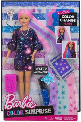 barbie changes colour in water