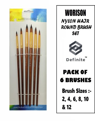 Royal & Langnickel R2250-6 Taklon Watercolor and Acrylic Brush Round 6 
