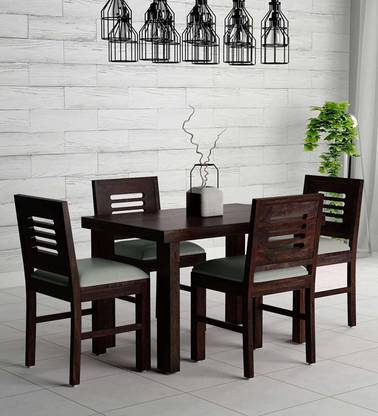 V K Decor Solid Wood Furniture Sheesham Wood Wooden Dining Table With 4 Chairs Dining Set