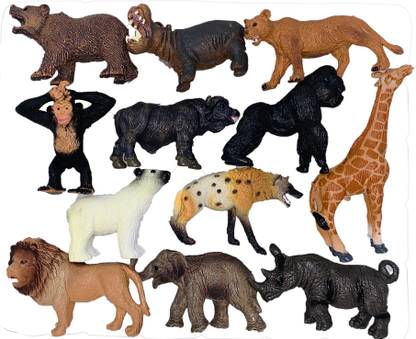 Miniature Mart Pack Of 12Small Size Animals Meet On The Waterfront Jungle  animal Set | Small Size | Good Finishing | Look Real [12 Combo Offer] -  Pack Of 12Small Size Animals