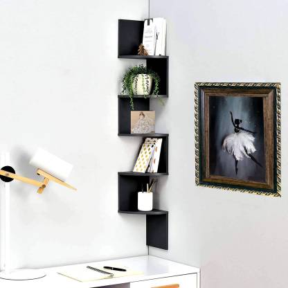 Furniture Cafe Zigzag Corner Wall Mount, How To Decorate Bookcase Wall
