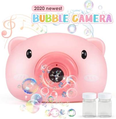 Jugutoz Bubble Machine Toys for Kids Toddlers, Non-Toxic Camera Bubble  Blower with Music Sounds for