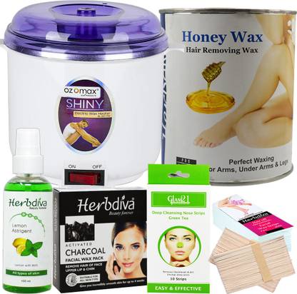 Herbdiva Charcoal Facial Wax Honey Hair Remover Wax With Lemon Toner Pack Of 185 Gc1329 Price In India Buy Herbdiva Charcoal Facial Wax Honey Hair Remover Wax With Lemon