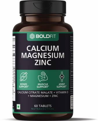 boldfit calcium supplement 1000mg with magnesium zinc for women men