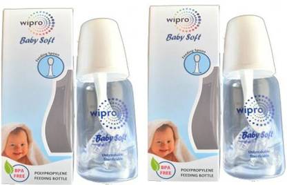Wipro Baby Feeding Bottle 125ml With Spoon 125 Ml Buy Wipro Transparent Products In India Flipkart Com