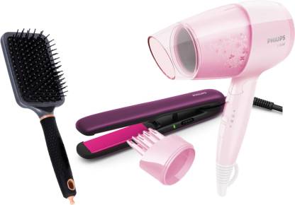 PHILIPS BHC017 Hair Dryer + BHS384 Hair Straightener with Paddle Hair Brush  Personal Care Appliance Combo Price in India - Buy PHILIPS BHC017 Hair  Dryer + BHS384 Hair Straightener with Paddle Hair