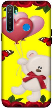 LUCKY  Back Cover for REALME NARZO 10 ( TEDDY DAY, CARTOONS)  PRINTED BACK COVER - LUCKY  : 