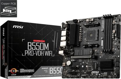 MSI B550M PRO-VDH WIFI Micro-ATX AM4 Gaming Motherboard