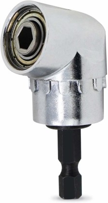 105 Degree Right Angle Drill Socket Adapter Flexible Shaft Extension Bit Universal Screwdriver Nut Driver Drill Bit Set 1/4 inch Hex Shank Drills Holder Power Hand Tool Kit 