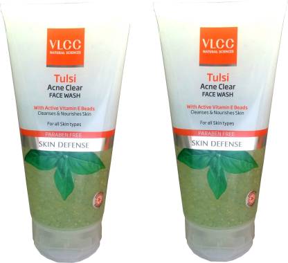 VLCC Tulsi Acne Clear Facewash (Pack of 2 * 150 ML) Face Wash  (300 ml)