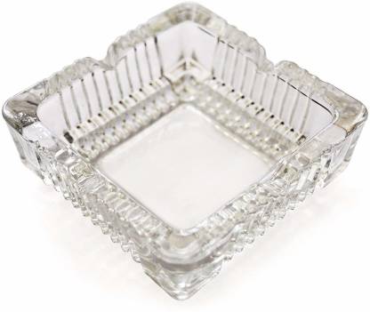 Vastarpara Crystal Clear Glass Ash Tray Squire Designer Ash Tray Clear ...