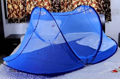 Kanahiya Traders Polyester Kids Washable Foldable Mosquito Net Flexible For Single Bed Blue For Baby And Adult Protection Mosquito Net Price In India Buy Kanahiya Traders Polyester Kids Washable Foldable Mosquito