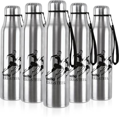 Cello Goldie Stainless Steel Water Bottle Set 1 Litre Set Of 5 Pcs Silver 1000 Ml Bottle Buy Cello Goldie Stainless Steel Water Bottle Set 1 Litre Set Of 5 Pcs