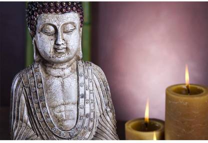 Buddha With Candle Unframed Paper Poster 18inch x 12inch (45.7cms x  30.5cms) Paper Print - Abstract, Animals, Animation & Cartoons,  Architecture, Art & Paintings, Children, Comics, Cuisine, Decorative,  Educational, Floral & Botanical,