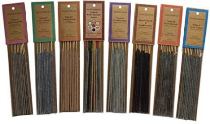 Pack of 10 Choose 1 2 or 3 Packs Auroshikha Sandalwood Natural Resin on Stick 
