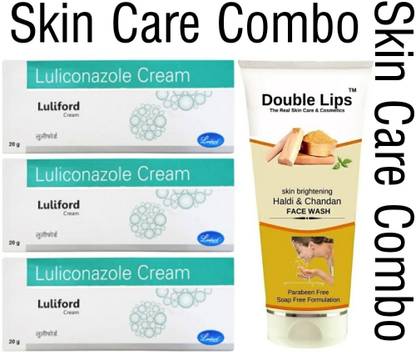 Luliford Luliconazole Cream Gm Pack Of 3 Double Lips Face Wash Pack Of 1 Price In India Buy Luliford Luliconazole Cream Gm Pack Of 3 Double Lips Face Wash Pack Of 1 Online At Flipkart Com