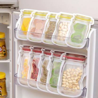 Amazing 10 Pc Preservation Fridge Freezing Food Storage Bags ...