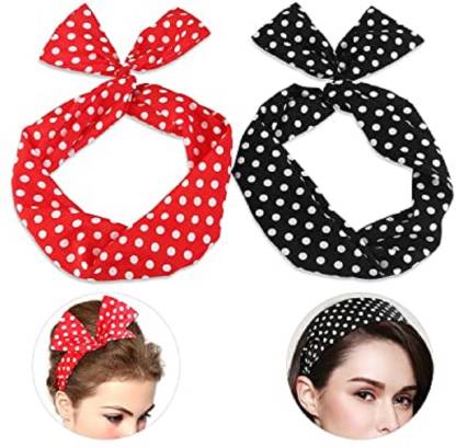 J & H Hair Band Head Wrap Vintage Headband Retro Wired Scarfs Hair  Accessories Women Multi (Design & Color) Head Band Price in India - Buy J &  H Hair Band Head