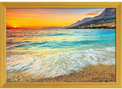 Artzfolio Artzfolio Magical Sunset Over The Beach Dalmatia Croatia Canvas Painting Golden Synthetic Frame 23inch X 16inch 58 3cms X 40 6cms Digital Reprint 16 Inch X 23 Inch Painting Price In India Artzfolio Artzfolio Magical Sunset Over The Beach Dalmatia Croatia Canvas Painting Golden Synthetic Frame 23inch X 16inch 58 3cms X 40 6cms Digital Reprint 16 Inch X 23 Inch Painting Price In India
