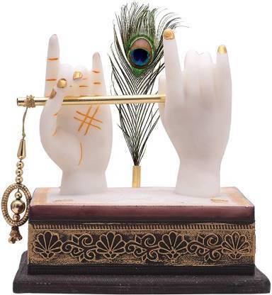 Craftfry Handcrafted Statue Of Krishna Hands With Flute For Home Decor Idols For Home Decor Idol