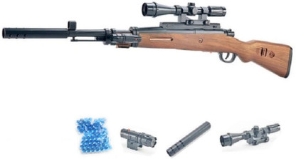 6PCS Gun Set 1/6 Bazooka Assault Rifle Sniper PUBG 98K Gun Weapon Model Toy 