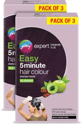 Godrej Expert Easy 5 Minute Hair Colour Sachet Burgandy Pack of 6 ,  BURGUNDY - Price in India, Buy Godrej Expert Easy 5 Minute Hair Colour  Sachet Burgandy Pack of 6 ,