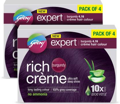 Godrej Expert Creme Hair Colour - BURGUNDY Pack of 8 , BURGUNDY - Price in  India, Buy Godrej Expert Creme Hair Colour - BURGUNDY Pack of 8 , BURGUNDY  Online In India, Reviews, Ratings & Features 