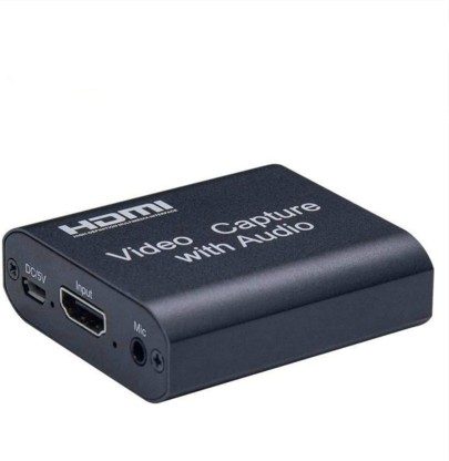 HDMI Audio Video Capture Card 1080P 60FPS Video Recorder Capture Device Converter with Mic Input & Audio Output and 4K HD Loop-Out Work with Most Gaming Consoles/DSLR/OBS VMKLY Capture Card 