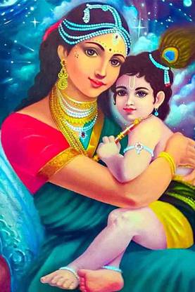 Maa Yashoda With Baby Krishna Waterproof Vinyl Sticker Poster 24x36 Inches Can2047 3 Fine Art Print Quotes Motivation Posters In India Buy Art Film Design Movie Music Nature And