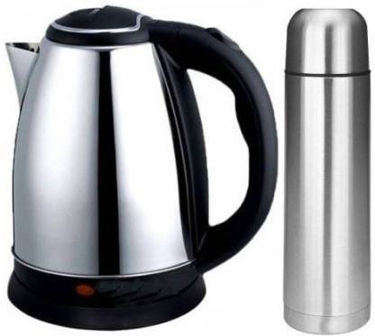 Best Combo Offer Stainless Steel Electric Kettle and Flask 500 ml Bottle
