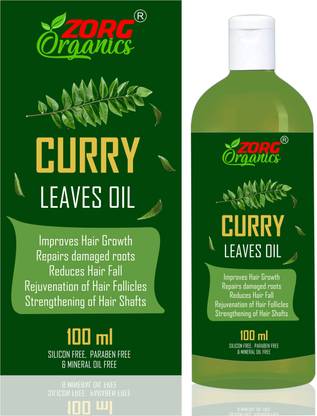 Zorg Organics Curry Leaves Oil Improves Hair Growth Repairs