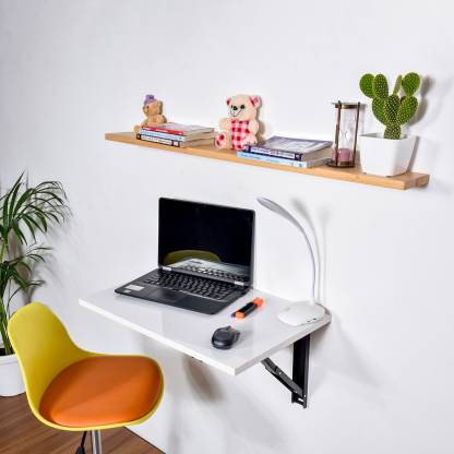 Qara Folding Wall Mounted Study Table Office Stand Laptop Foldable Work For Home - Wall Mounted Fold Down Laptop Desk