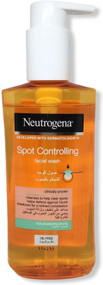 neutrogena spot control face wash