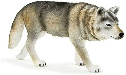 painted wolf figurines