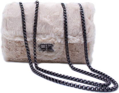 White fur bag clearance