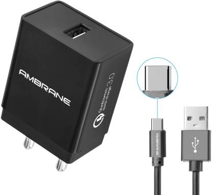 Best Type-C Mobile Charger 3.1 A with Detachable Cable Under 300 – Ambrane AQC-56