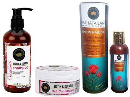 The Glow Rituals Mahatailam Onion Hair Oil ,Biotin and Keratin Shampoo and Conditioner with Biotin, Keratin and Green Apple Extract air Combo Kit Pack of 3 Price in India - Buy The The Glow Rituals Mahatailam Onion Hair Oil ,Biotin and Keratin Shampoo and Conditioner with Biotin, Keratin and Green Apple Extract air Combo Kit Pack of 3 Price in India - Buy The