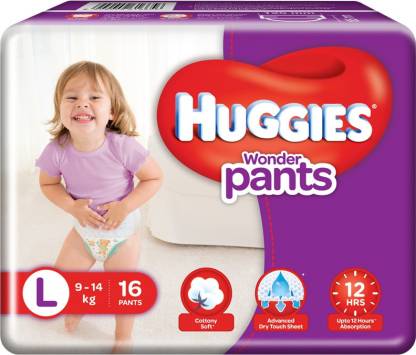 Huggies Wonder Pants Large Size Diapers (16 Count) – L  (16 Pieces)