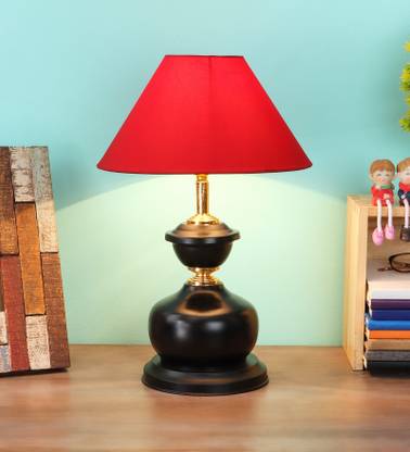 Brightdaisy 10 Red Shade With Black Lamp Base Table Lamp Price In India Buy Brightdaisy 10 Red Shade With Black Lamp Base Table Lamp Online At Flipkart Com