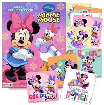 DISNEY Coloring Books for Kids with Sticker - Minnie Mouse ...