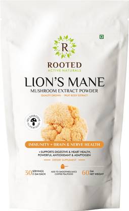 Rooted Lion S Mane Mushroom Extract Powder Price In India Buy Rooted Lion S Mane Mushroom Extract Powder Online At Flipkart Com