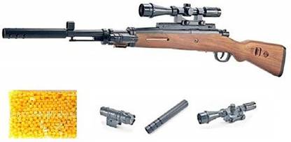 indusbay pubg kar98 k98 gun toys set with assault rifle kar98k model simulation 4x design scop