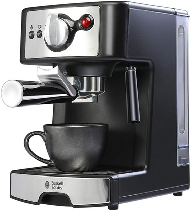15 bar Portafiltro inserti per 2 tazze 1300 W Espresso Red 28250-56 1.1 Litri Russell Hobbs Macchina caffe espresso ugello per schiuma di latte 