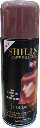 Shills Professional Temporary Hair Color Spray , Brown - Price in India,  Buy Shills Professional Temporary Hair Color Spray , Brown Online In India,  Reviews, Ratings & Features 