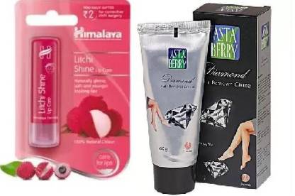 HIMALAYA LITCHI LIP SHINE CARE ( PACK OF 1), Astaberry Diamond Hair Removal  Cream (60 gm) Price in India - Buy HIMALAYA LITCHI LIP SHINE CARE ( PACK OF  1), Astaberry Diamond