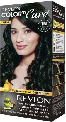 Revlon Color N Care Permanent Hair Color Cream, Natural Black 1N , Natural  Black - Pack of 2 - Price in India, Buy Revlon Color N Care Permanent Hair  Color Cream, Natural