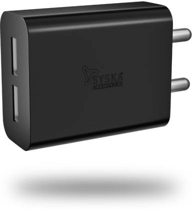 Syska WC-3AD-BK Multiport Mobile Charger 3.1 A with Detachable Cable in 2021 Under 500