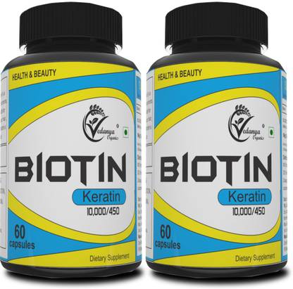 Vedanya Organics Biotin with Keratin hair growth supplement for Men & Women 60 capsules Price in India - Buy Vedanya Organics Biotin with Keratin hair growth supplement for Men & Women 60 Vedanya Organics Biotin with Keratin hair growth supplement for Men & Women 60 capsules Price in India - Buy Vedanya Organics Biotin with Keratin hair growth supplement for Men & Women 60