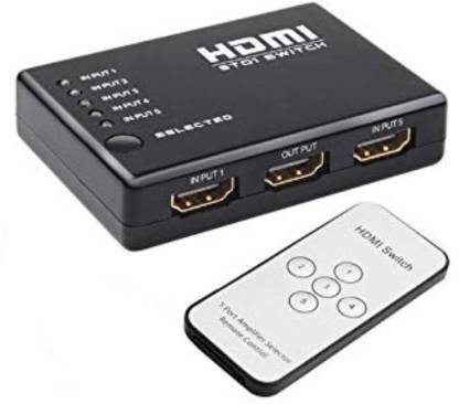 See Good 5 Port HDMI Switch with Remote IR Support 4K 5 Input 1 Output HDMI Switcher Supports Full HD 4K 1080p 3D Media Device - See Good : Flipkart.com